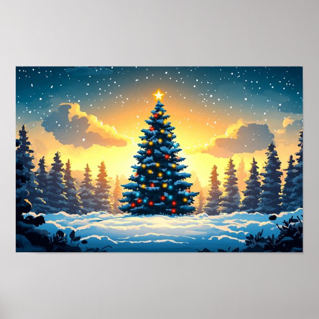 Desperdício de Natal Desenho de Impressão de Aquar (Frente)