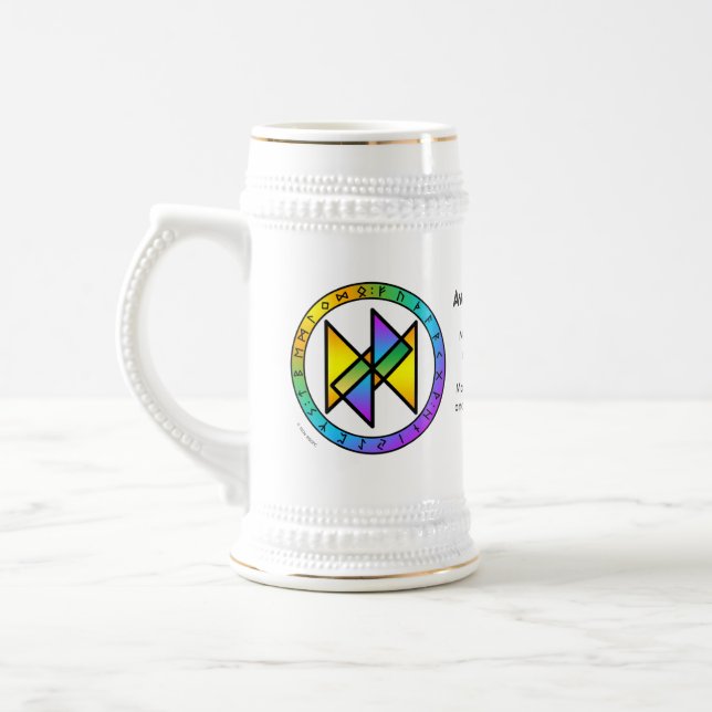 Desperte para a Alegria! Bindrune Mead Stein (Esquerda)