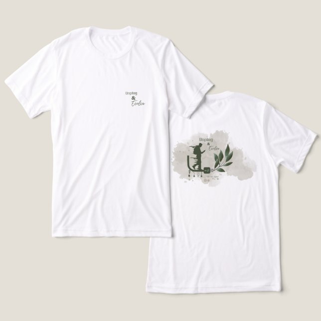 Desplugar e Evoluir | Camiseta Motivacional Minima (Design Frente e Verso)