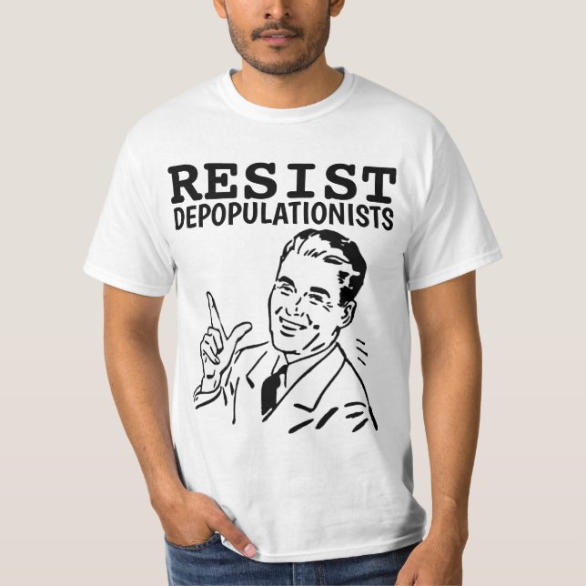 DESPOPULACIONISTAS RESTRINGIDOS RETRO MAN T-SHIRTS (Frente)