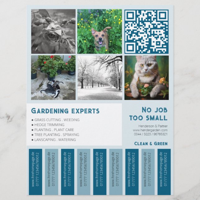 Desprender Flyer imagens quadradas de jardinagem (Frente)