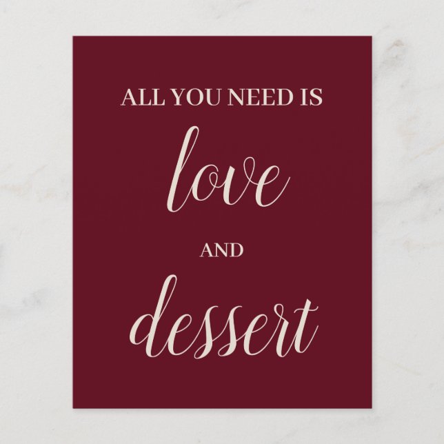 Dessert Table Sign (Frente)