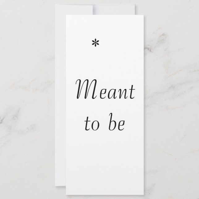 "Destined to ser", o convite de casamento (Frente)