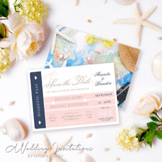 Destino de Embarque Casamento Salvar a Data