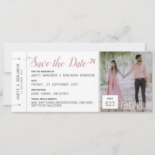 Destino de Embarque Foto para Salvar a Data