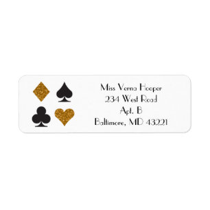 Destino Las Vegas que Wedding a etiqueta Dourado