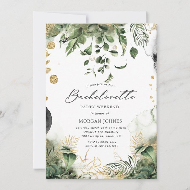 Destino tropical festa de solteira Convite (Frente)