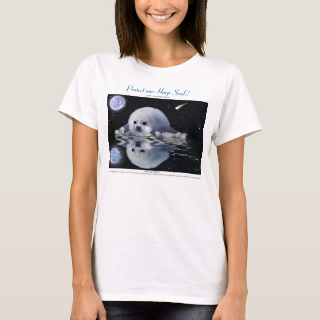 "DESTINY" Art & Story HARP SEAL T-shirts (Frente)