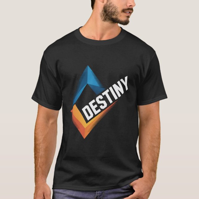 Destiny Motivational T-Shirt | Modern Geometric Gr (Frente)