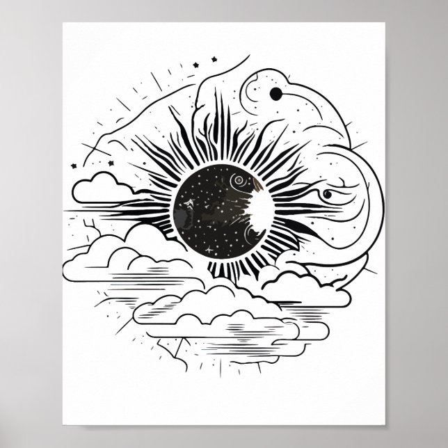 Destrave a energia com o seu Poster de astrologia! (Frente)