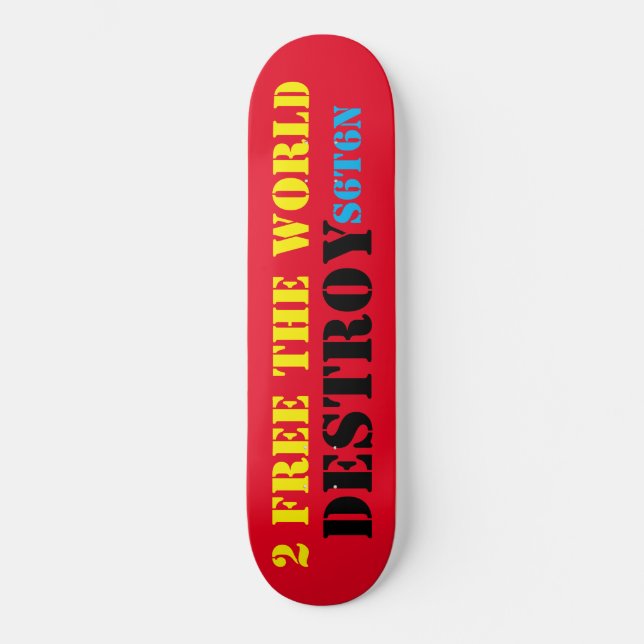 DESTROY SATAN Skateboard (Frente)