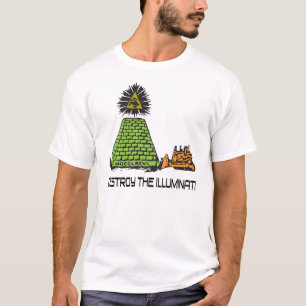 Destrua o Illuminati - t-shirt da escavadora