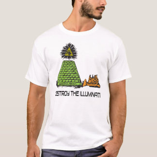 Destrua o Illuminati - t-shirt da escavadora