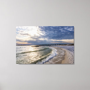 Destruin Florida Evening Waves Canvas