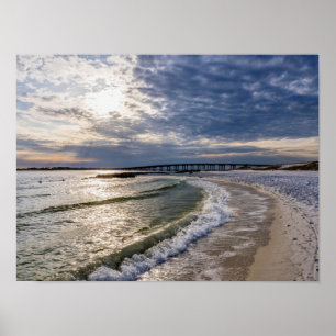 Destruin Florida Evening Waves Poster