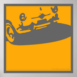 Detalhe da Fiat 600, 1956 - Amarelo na Impressão d