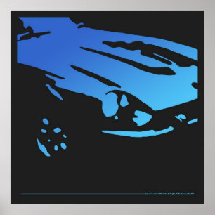Detalhe de Datsun 240Z - poster azul