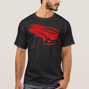 Detalhe de Datsun 240Z - vermelho na camisa escura
