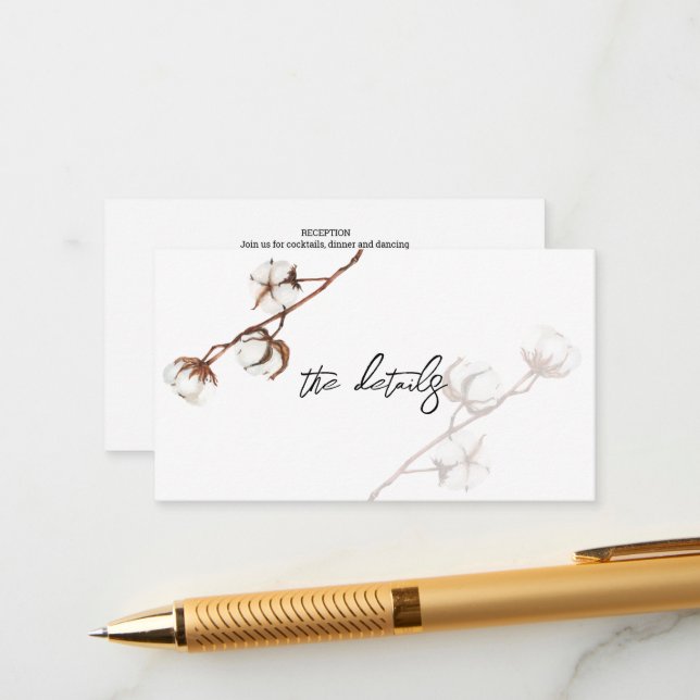 Detalhe de informação de casamento rústico de algo (Frente/Verso In Situ)