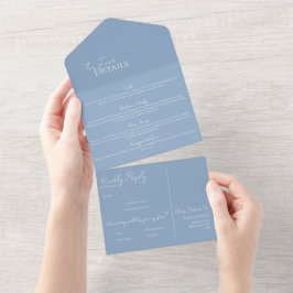 Detalhe do casamento e RSVP Tudo em uma tripla alt