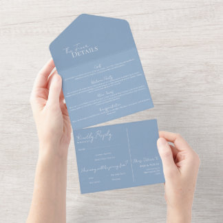 Detalhe do casamento e RSVP Tudo em uma tripla alt
