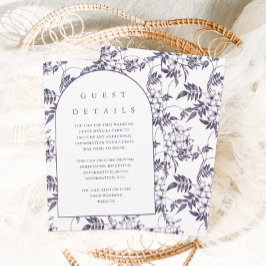 Detalhe do Convidado de Casamento Floral Roxo Eleg