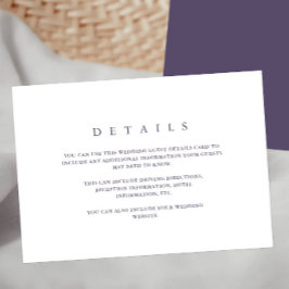 Detalhe do Convidado do Tipo Roxo Mínimo Moderno