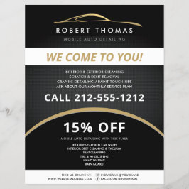 Detalhes Automotivos Preto e Dourado, Panfleto de