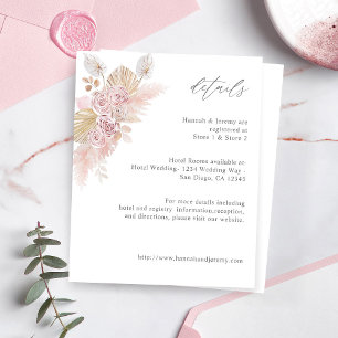 Detalhes da Floral do Boho Rosa de Orçamento