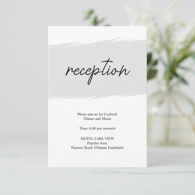 Detalhes da Recepção | Cartão de Resposta (Em pé/Frente)