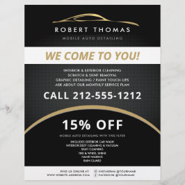 Detalhes de Auto Preto e Dourado, Panfleto de Lava