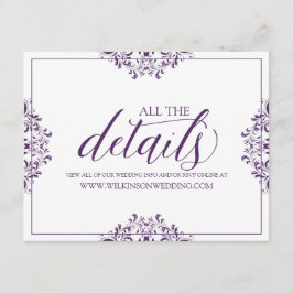 Detalhes de Casamento / Cartão de Informação | Nad