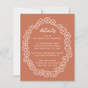 Detalhes de casamento de orçamento de terracota co