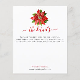 Detalhes de Casamento de Script de Natal de Poinse