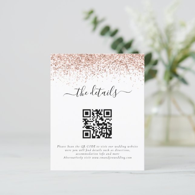 Detalhes de Casamento do Código QR do Código de Gl (Em pé/Frente)