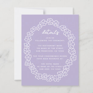 Detalhes de Noiva com Grinalda Floral Lavanda Econ