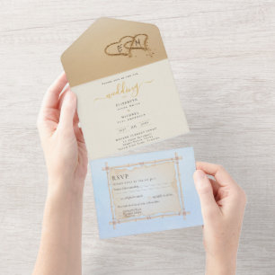 Detalhes de RSVP de Convites de casamento de Praia