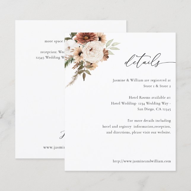 Detalhes do Boho Neutro Rústico do Orçamento S2 (Frente/Verso)