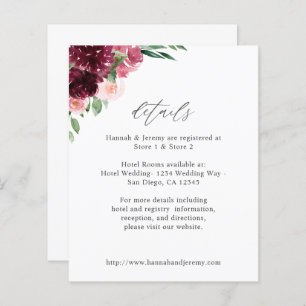 Detalhes do Bordo Cor-de-Rosa e Borgonha Floral 7