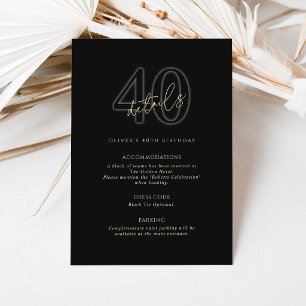 Detalhes do Cartão de Aniversário de 40 anos Moder