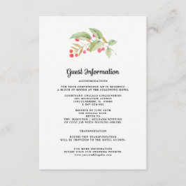 Detalhes do Casamento | Cartão do Ramo de Frutas e