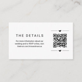 Detalhes do Casamento com Cartão de Envio com Códi