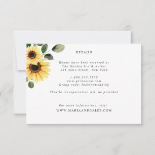 Detalhes do Casamento com Girassóis Cartão