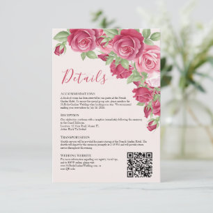 Detalhes do Casamento Crimson Rose - Cartão Inclus