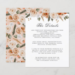 Detalhes do casamento da Orange Ivory Moss Floral