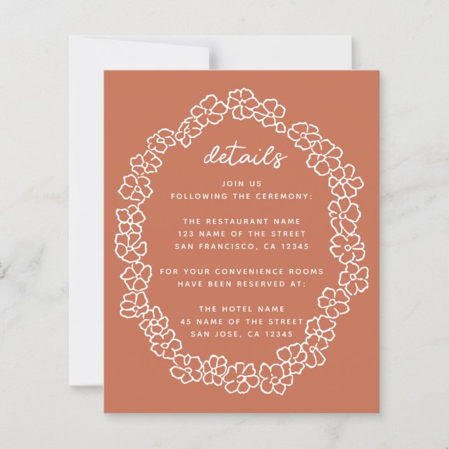 Detalhes do Casamento da Rua Floral do Orçamento T (Frente)