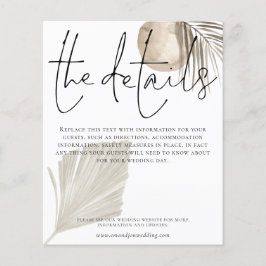 Detalhes do Casamento de Orçamento Boho Pampas Gra