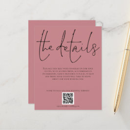 Detalhes do Casamento de Orçamento QR Código Dusty