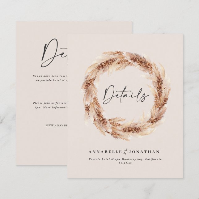 Detalhes do casamento do celeiro de vassoura moder (Frente/Verso)