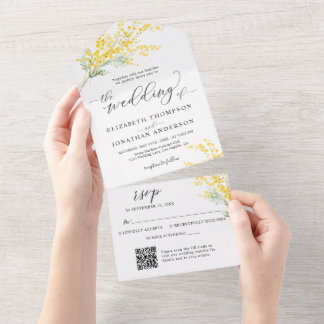 Detalhes do Casamento Floral Amarelo ouro Código Q